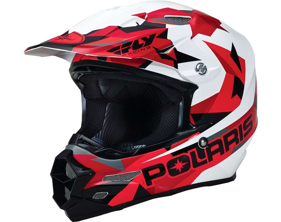 FLY F2 Helmet Red Fractal Polaris RZR