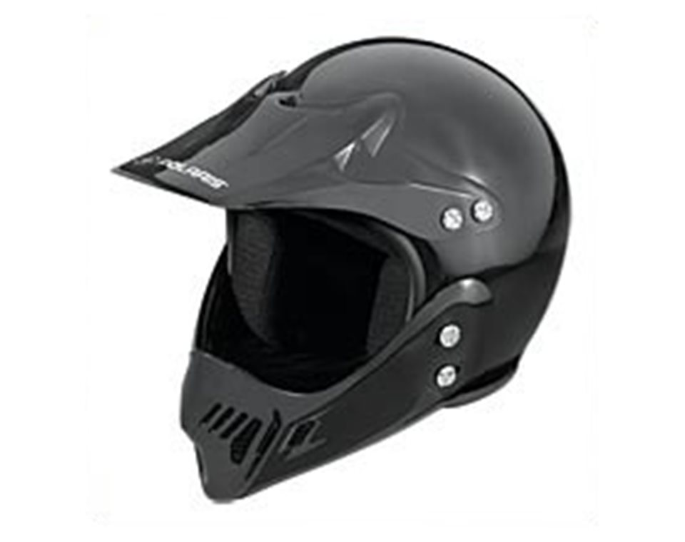Youth Open Face Helmet Black Polaris RZR