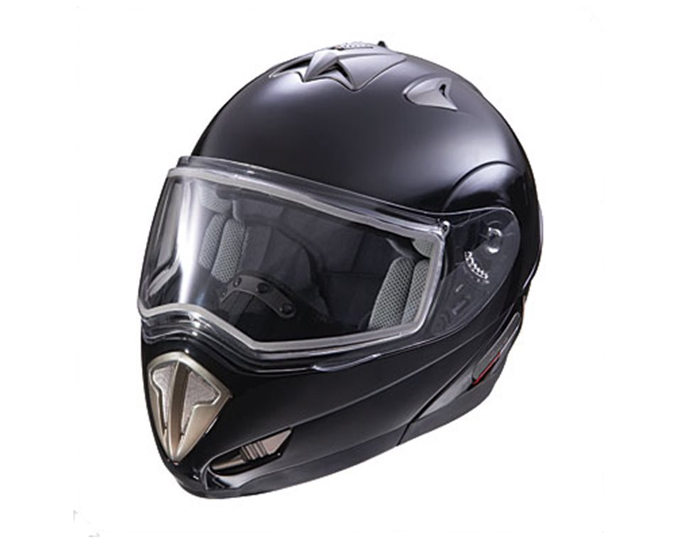 Modular Full Face Snowmobile Helmet w/ Electric Shield Black