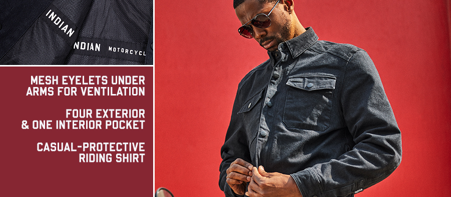 Indian Motocycle Company ライダージャケット　US-M Indian Motorcycle Men's Arlington Mesh Jacket, Black