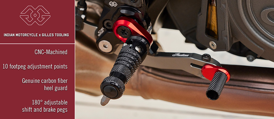 Performance Adjustable Rearsets by Gilles Tooling | Indian Motorcycle