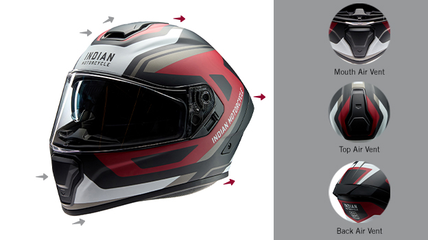 best vented full face motorcycle helmet ILM Street Racing Model MF567 Fire Red / Medium street bike or other outdoor activities. Sport Ravine Full Face Helmet,
