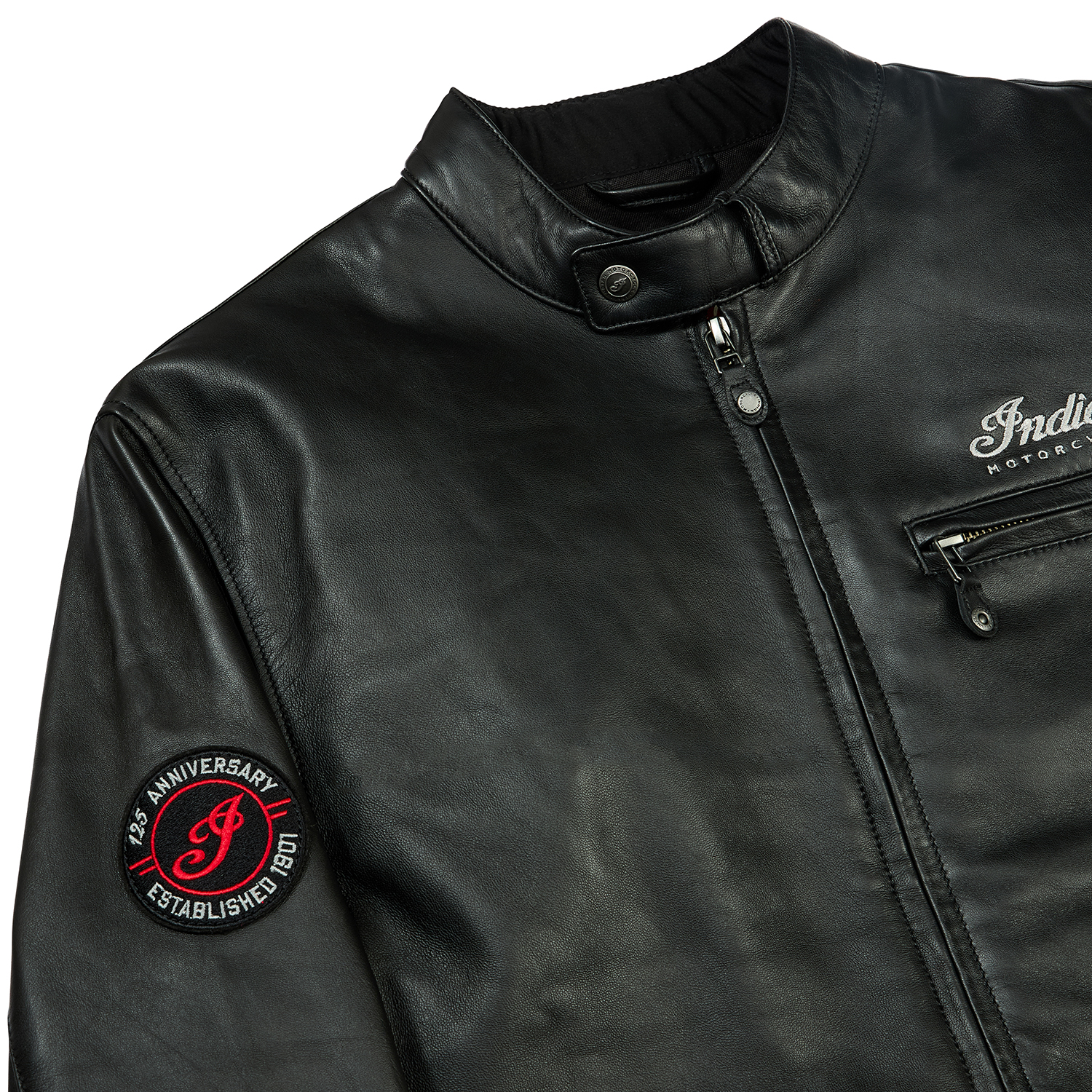 Indian Motorcycle Men's 125th Leather Café Jacket Black 2865674 | eBay