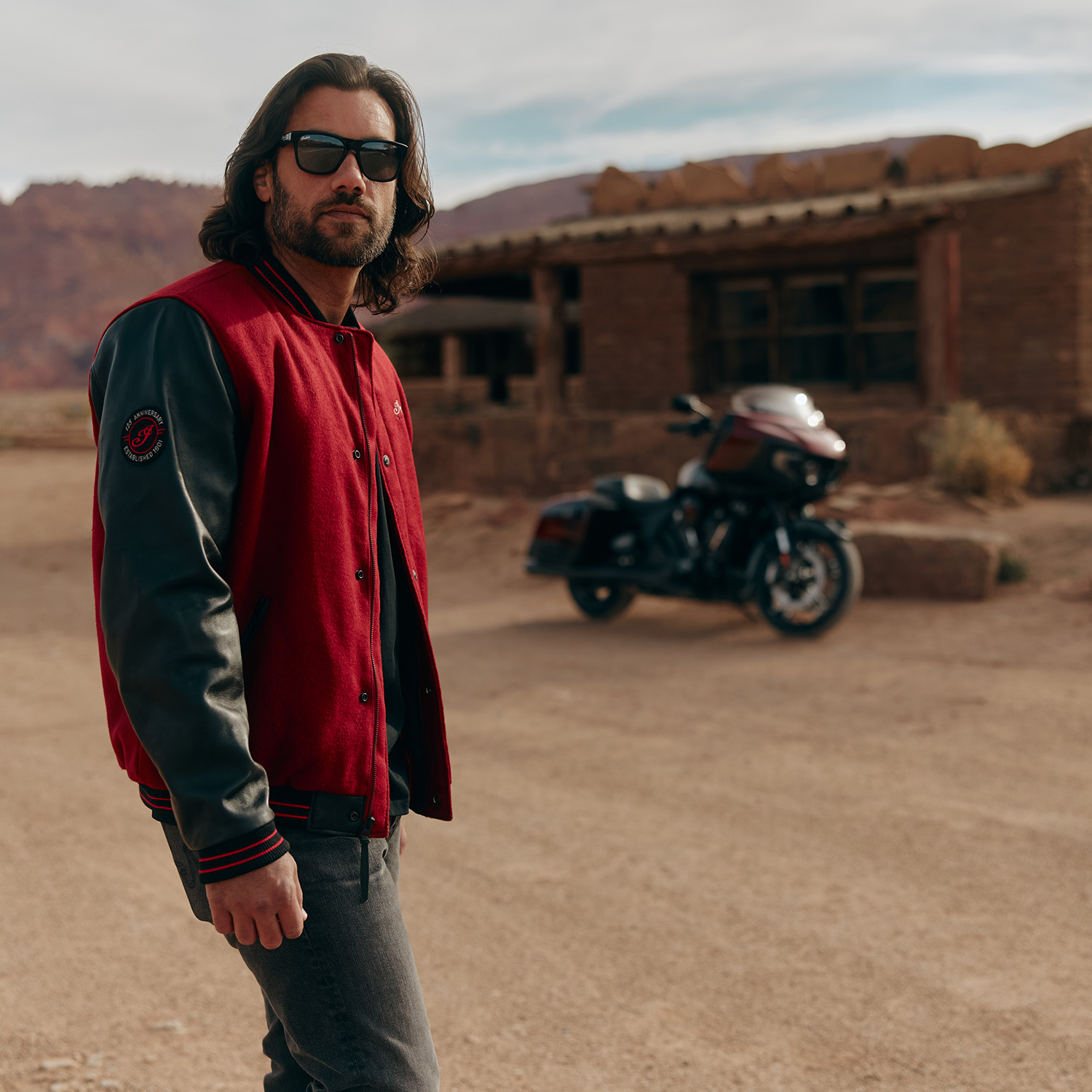 Unisex 125th Varsity Jacket, Red | Indian Motorcycle EN-CA