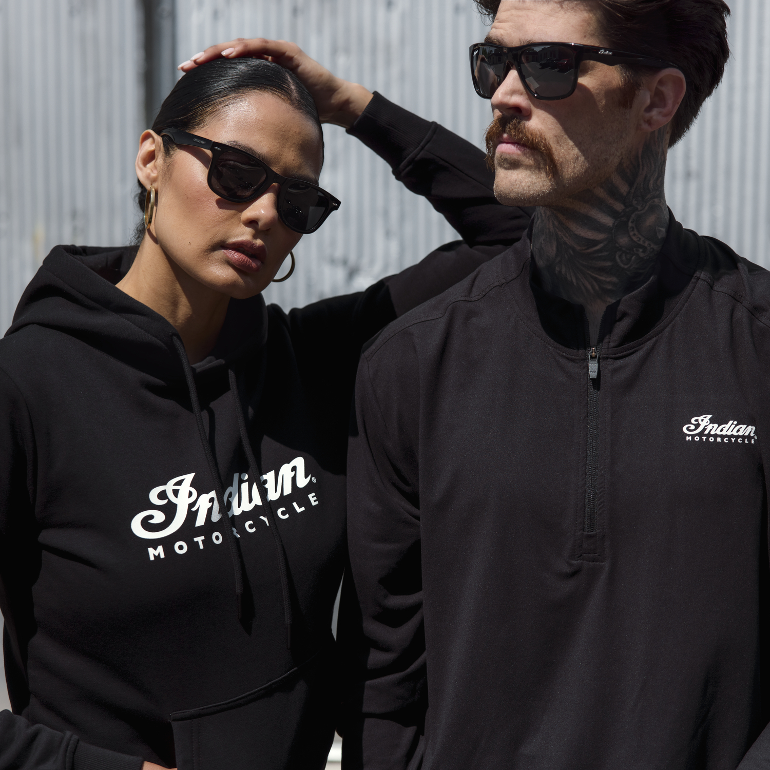 Men's Essential Quarter Zip Top, Black | Indian Motorcycle