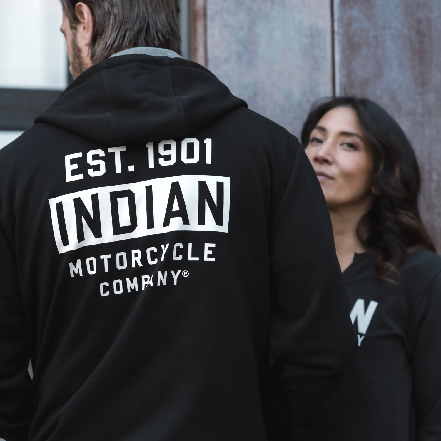 Men's Est 1901 Indian Motorcycle Hoodie, Black Indian Motorcycle