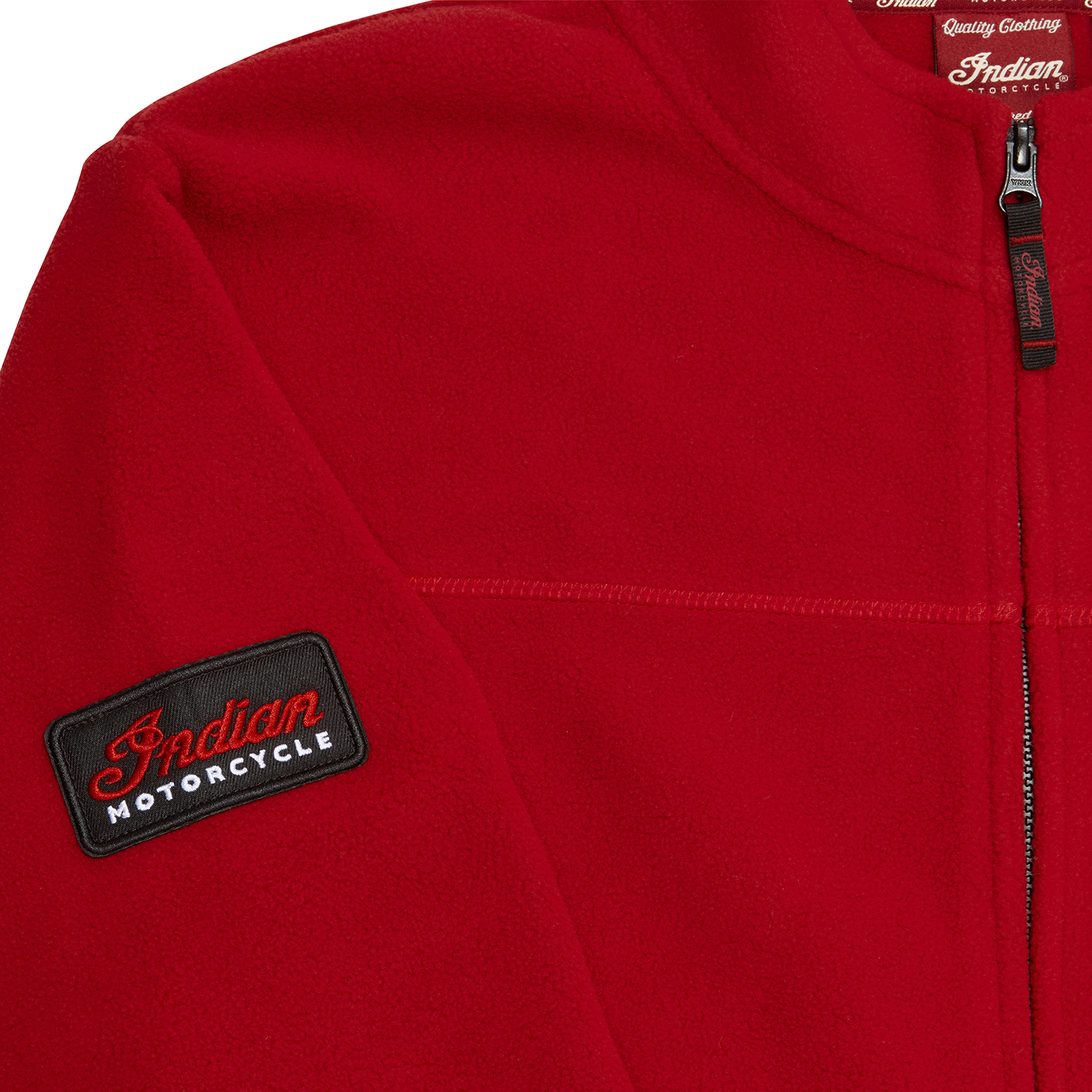 Men's Zip Thru Fleece Top, Red | Indian Motorcycle EN-CA
