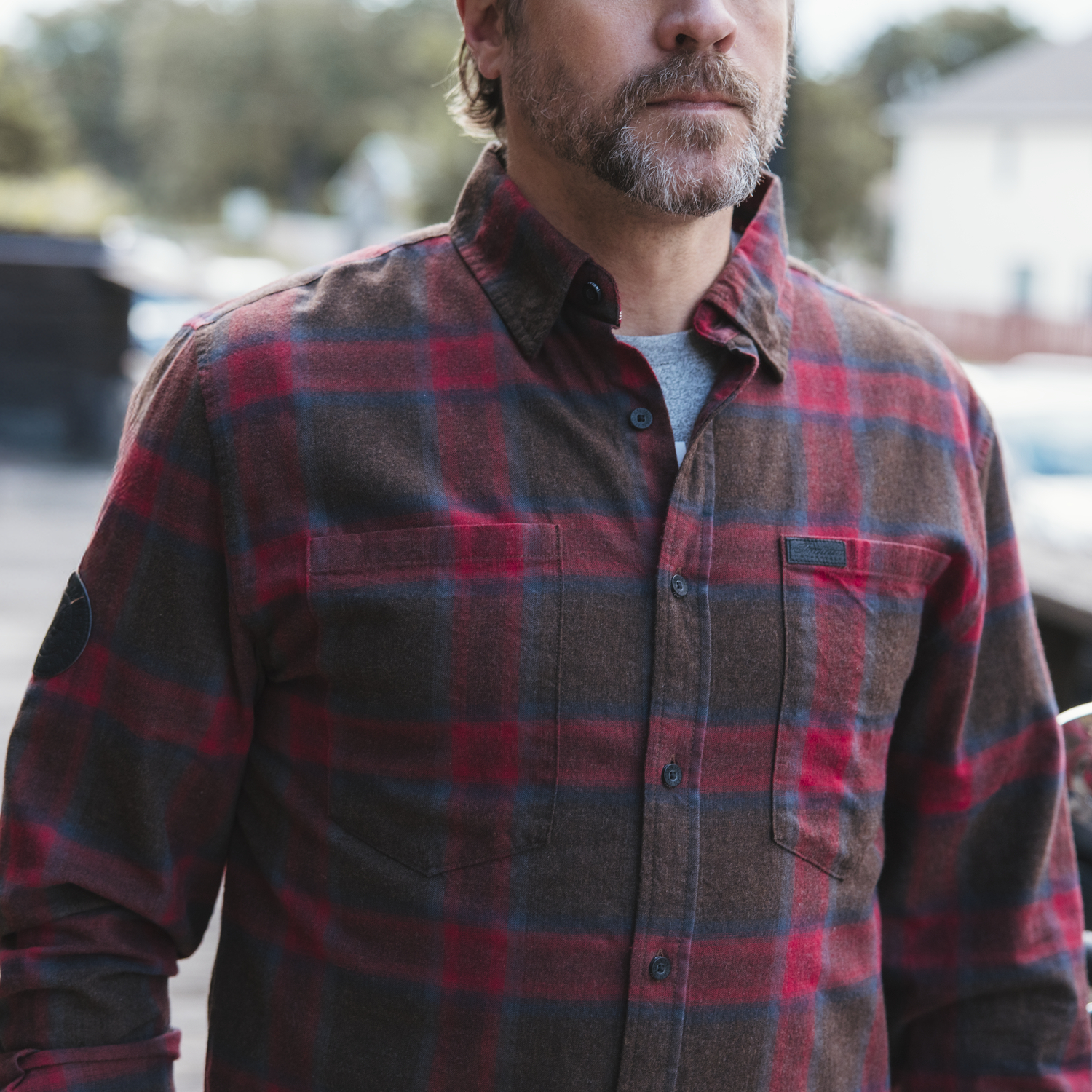 Camisa de Cuadros Nashville para Hombre, Roja | Indian Motorcycle ES