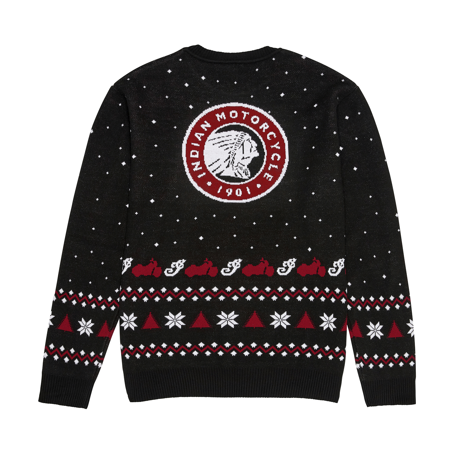 Unisex Script Holiday Sweater, Black | Indian Motorcycle