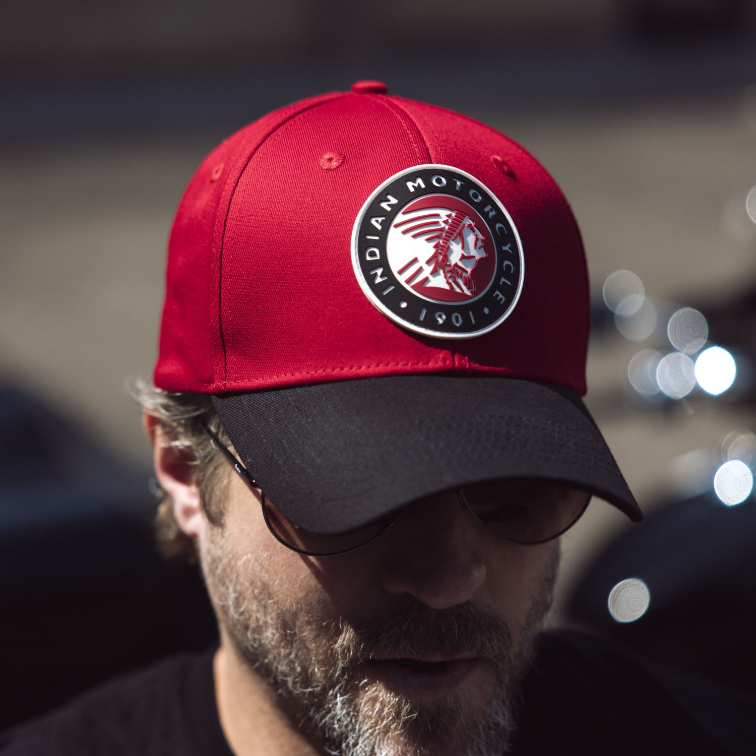 Colorblock Headdress Trucker Cap, Red | Indian Motorcycle
