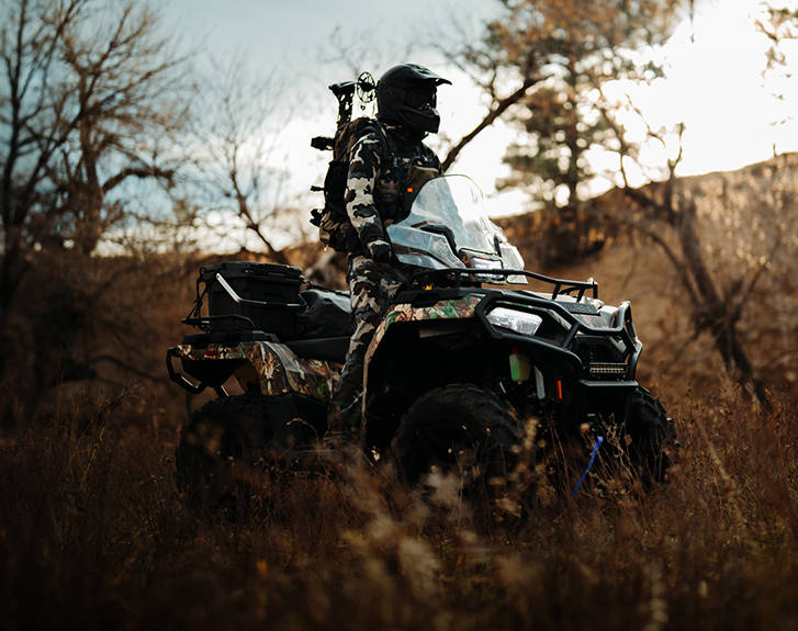 Voir les accessoires de l’ensemble Hunt pour le VTT Polaris Sportsman 450 2026.