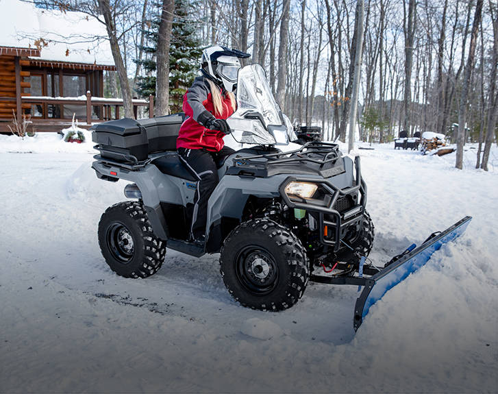 Explore the Sportsman Winter accessory package for 2026 Polaris Sportsman 570 ATVs.