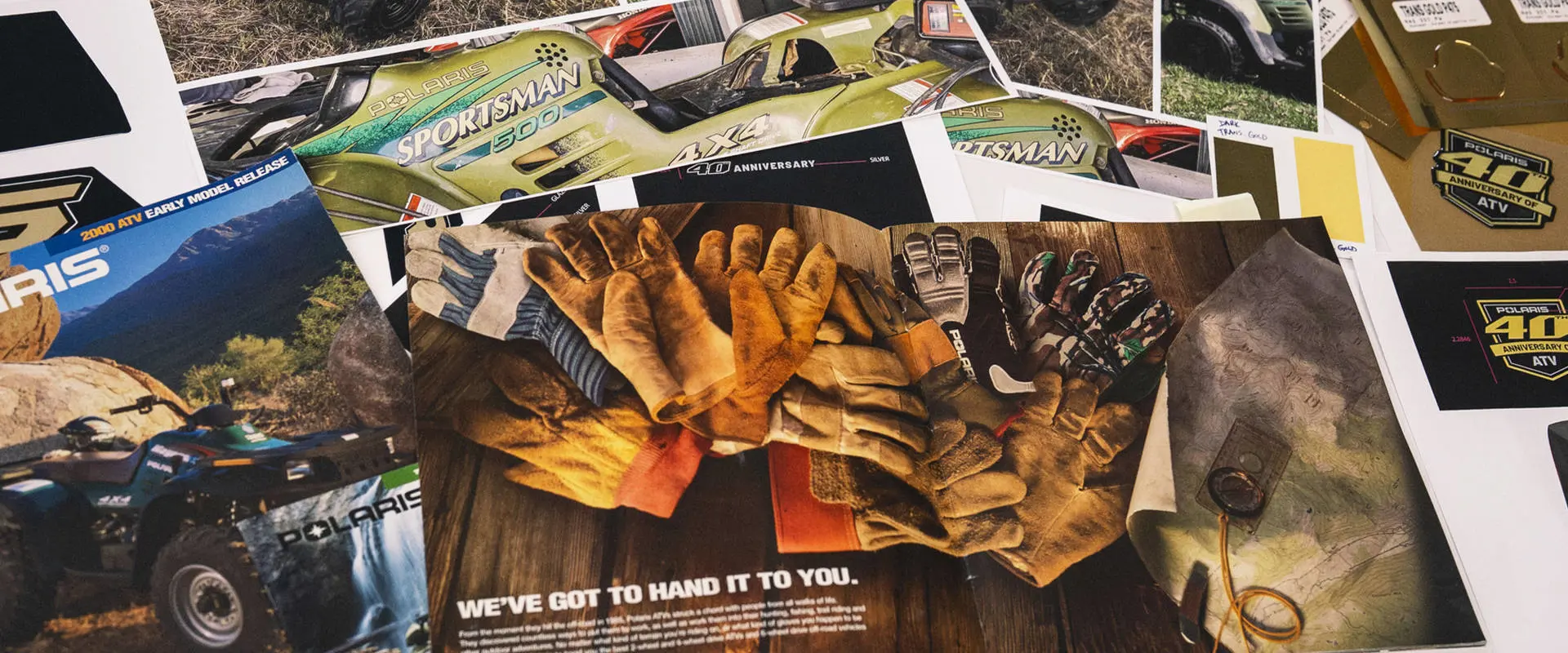 Collage of retro Polaris Sportsman images.