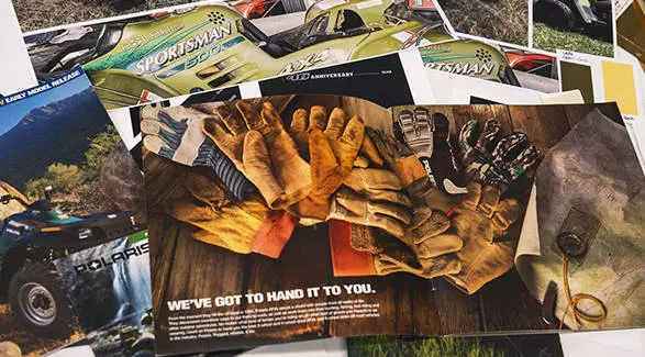 Collage of retro Polaris Sportsman images.