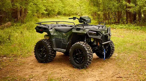 Side profile of a 2026 Polaris Sportsman 570 Premium 40th Anniversary Edition ATV.