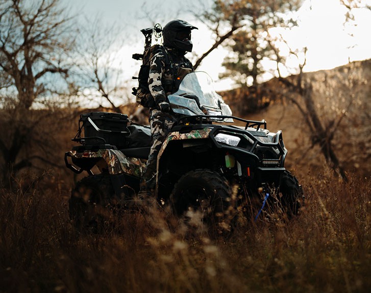 View Hunt Package accessories for the 2026 Polaris Sportsman 450 ATV.
