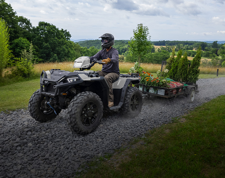 Explore accessories from the Property Maintenance Package for the 2027 Polaris Sportsman Touring 850 Premium 2-up ATV.