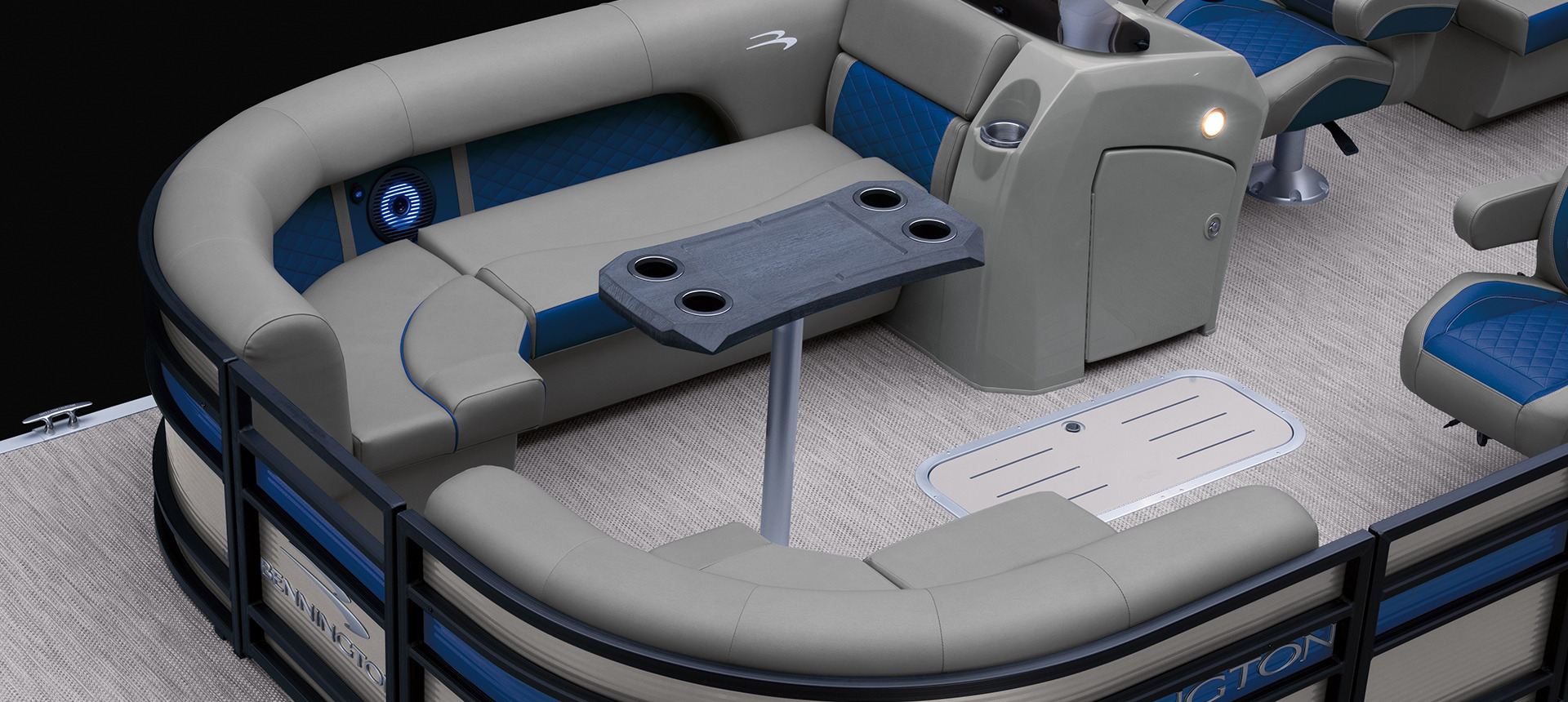 Furniture layout of a Bennington L boat