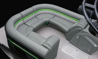u-lounge seating on a Bennington LX pontoon