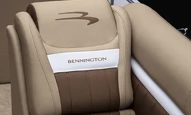 premium seat stitching on a bennington lx pontoon boat