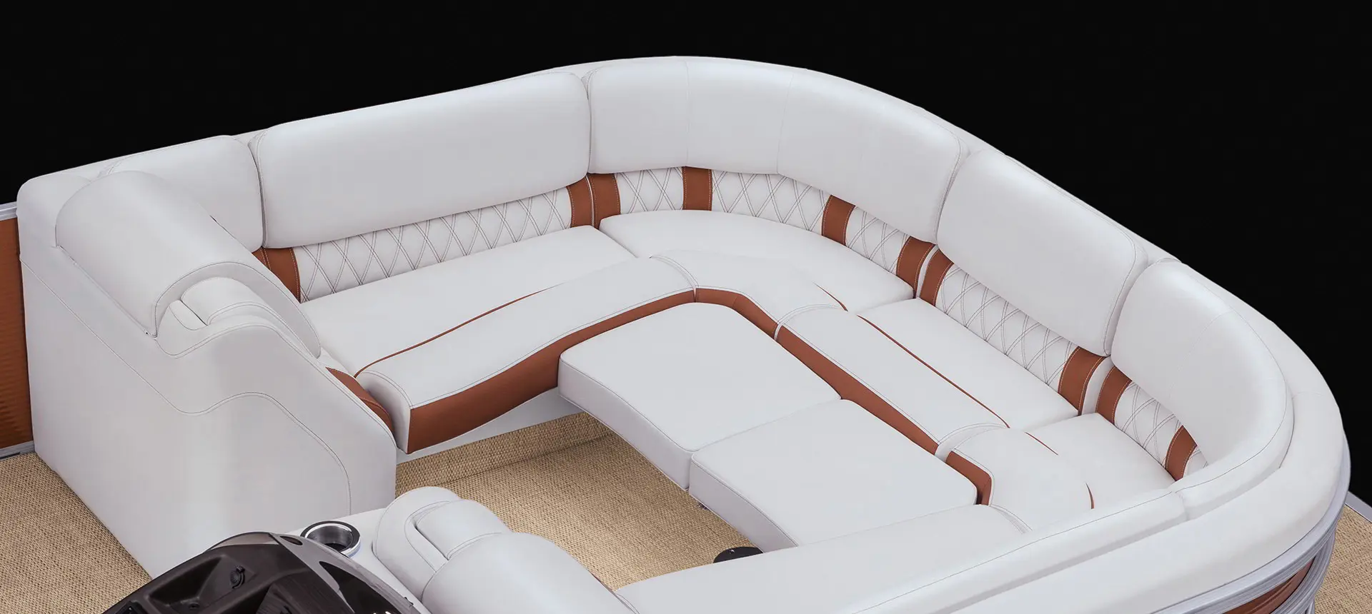 bow seating on a Bennington R pontoon with a quad bench floor plan