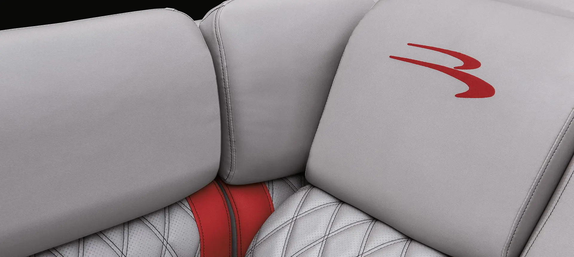 premium stitching on a Bennington R pontoon