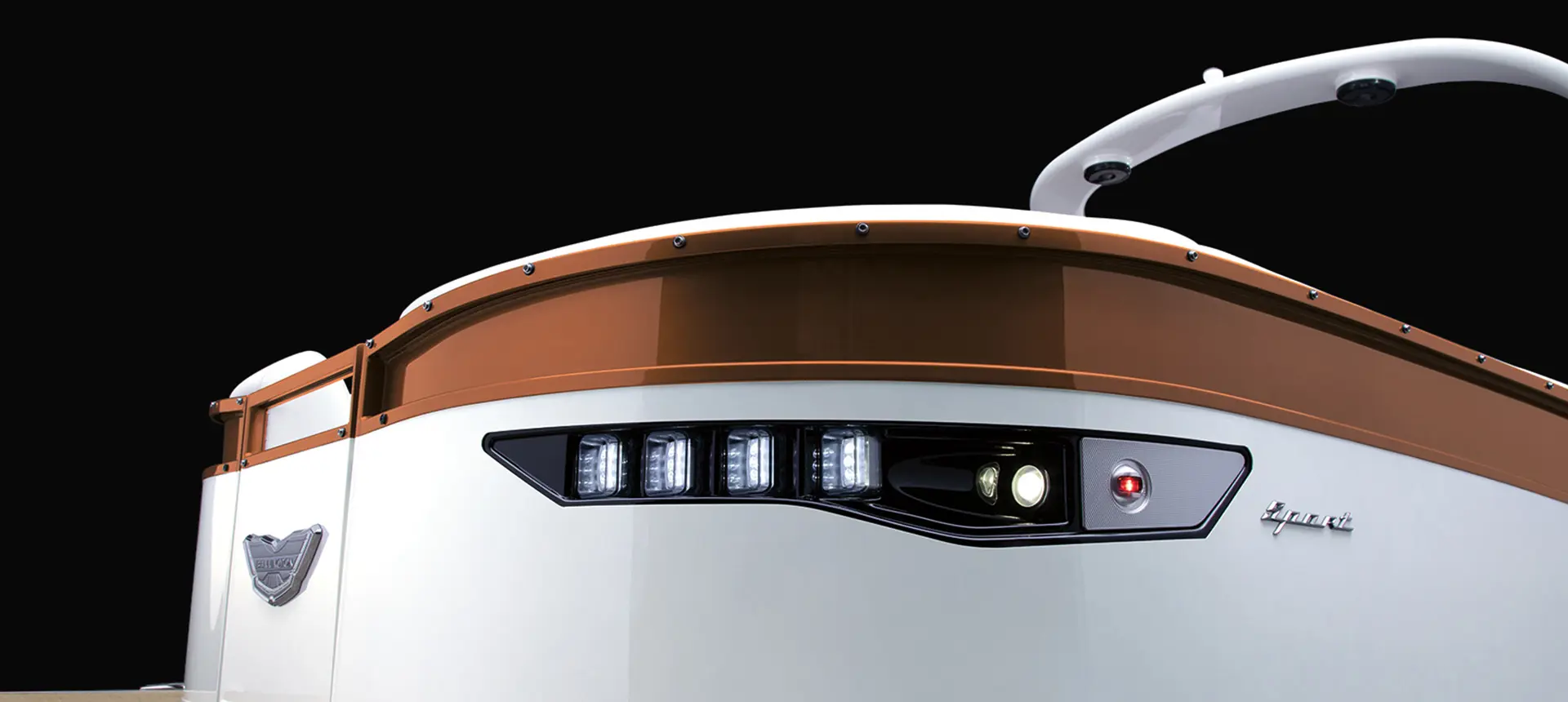 navigation lights on a bennington rx sport pontoon boat