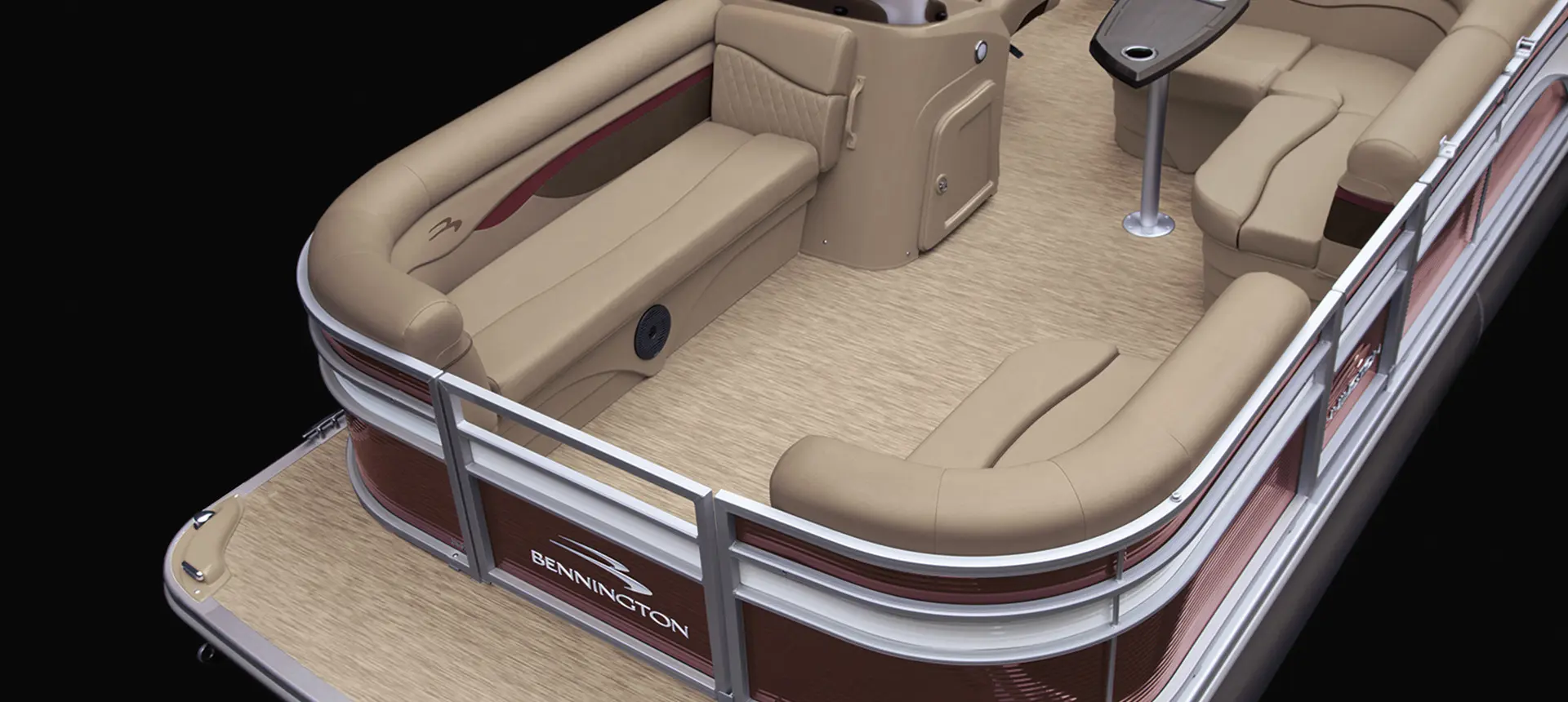 bow seating on a Bennington S pontoon boat