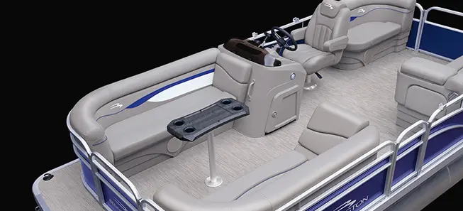 bow seating on a Bennington SV pontoon boat with quad bench floor plan