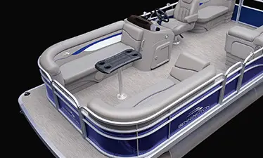 bow seating on a Bennington SV pontoon boat with quad bench floor plan