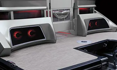 stern speakers on a bennington qx sport pontoon boat