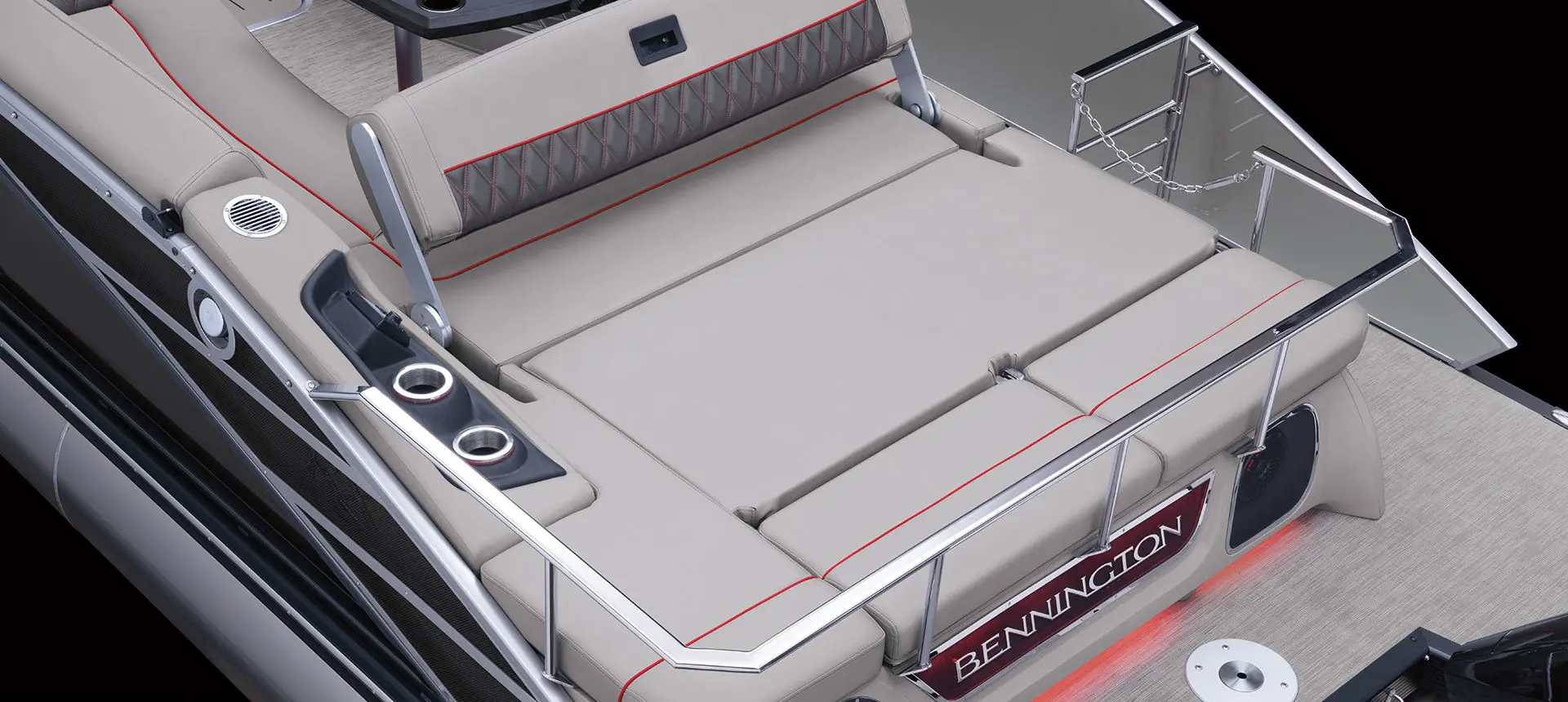 swingback seat on a bennington rx sport pontoon boat