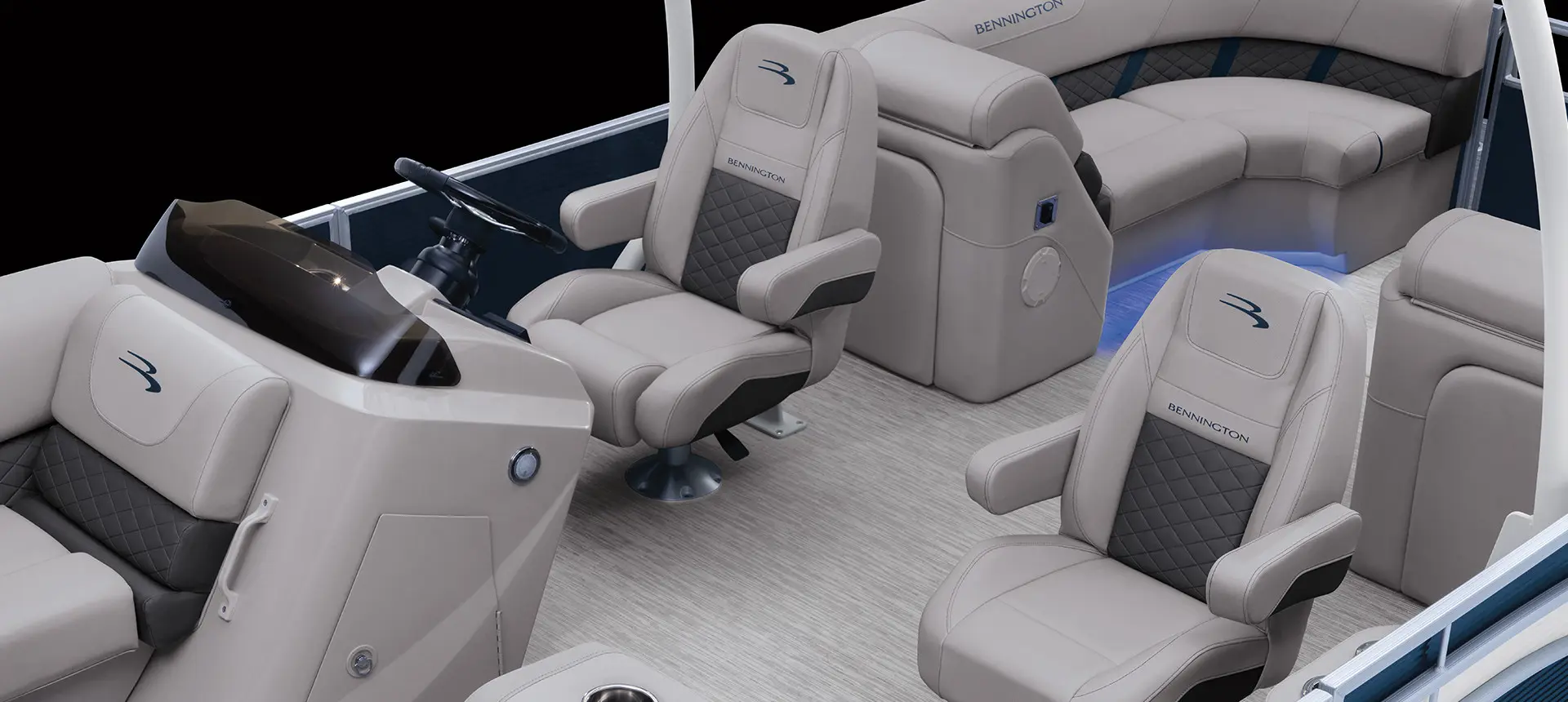 co-captain's chairs on a bennington sx pontoon boat