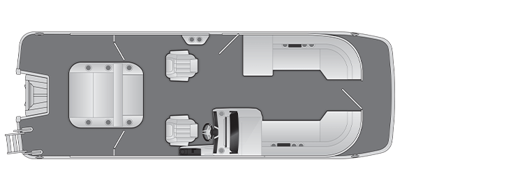 Overhead view of the layout on a Bennington 21 M Swingback (21 MSB).