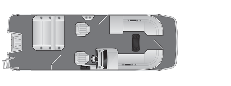 Overhead view of the layout on a Bennington 21 M Swingback (21 MSB).
