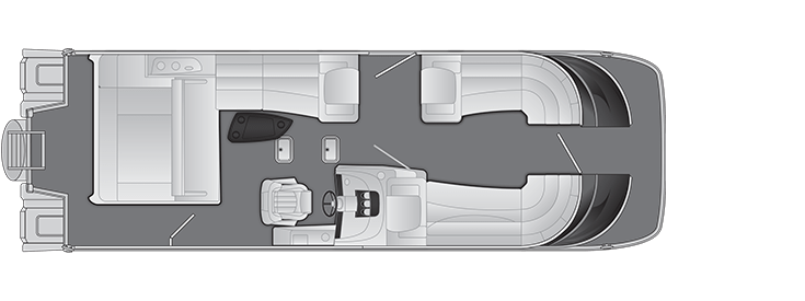 Overhead view of the layout on a Bennington 27 Q Swingback (27 QSBT2).