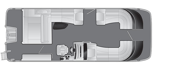 Overhead view of the layout on a Bennington 25 QX Swingback (25 QXSBX1).