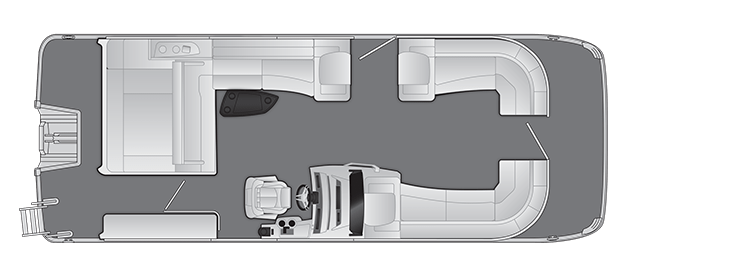 Overhead view of the layout on a Bennington 25 R Swingback (25 RSBX1).