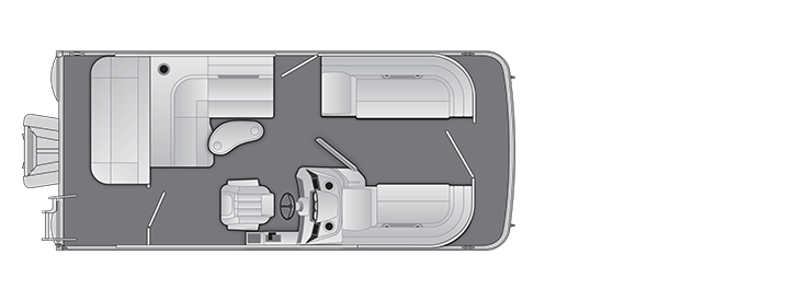Overhead view of the layout on a Bennington 18 S J-Bench (188 SLJ).