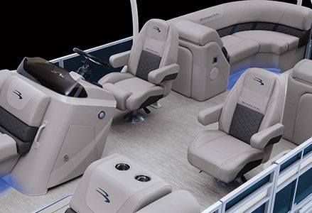 Bennington SX Line pontoon boat with Top Deck layout.