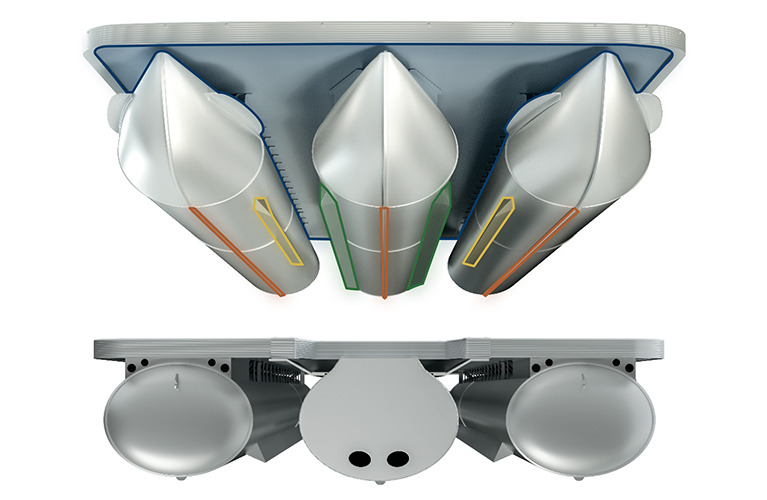 Triptical Sport Performance Package available on Bennington pontoon/tritoon boats.