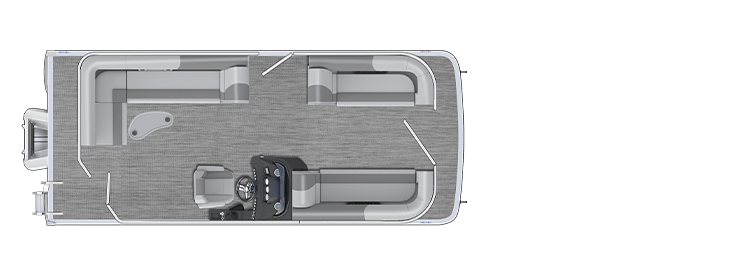 Overhead view of the layout on a Bennington 20 S L-Bench (20 SL).
