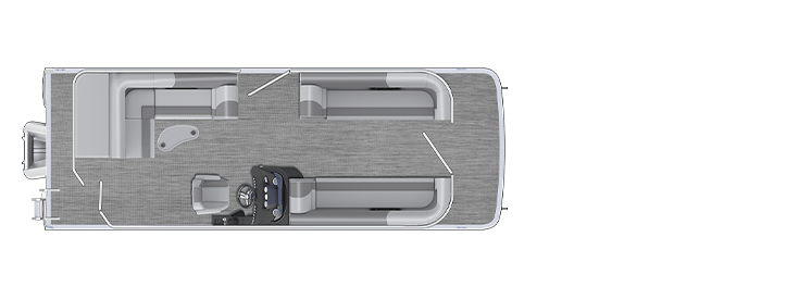 Overhead view of the layout on a Bennington 25 S L-Bench (25 SL).