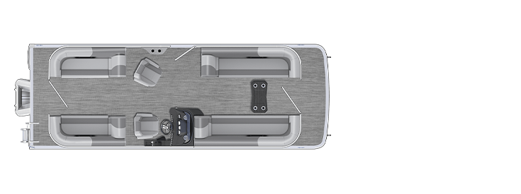 Overhead view of the layout on a Bennington 25 S Stern Radius - Quad Bench (25 SSR).