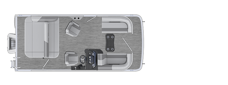 Overhead view of the layout on a Bennington 20 S Swingback (20 SSB).