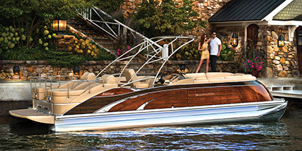 wood custom boats stancraft bennington partners pontoon boat sided