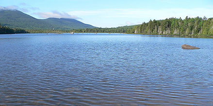 Calm waters of a mountain lake