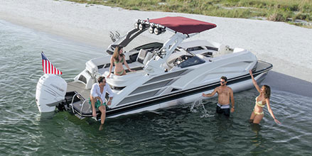 Pic of QX Sport pontoon boat