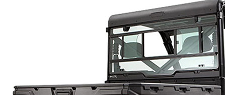 Tempered Glass Rear Panel with Slider Window