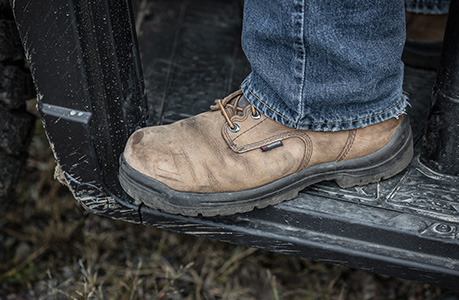 Deep footwells on a Pro XD work UTV.